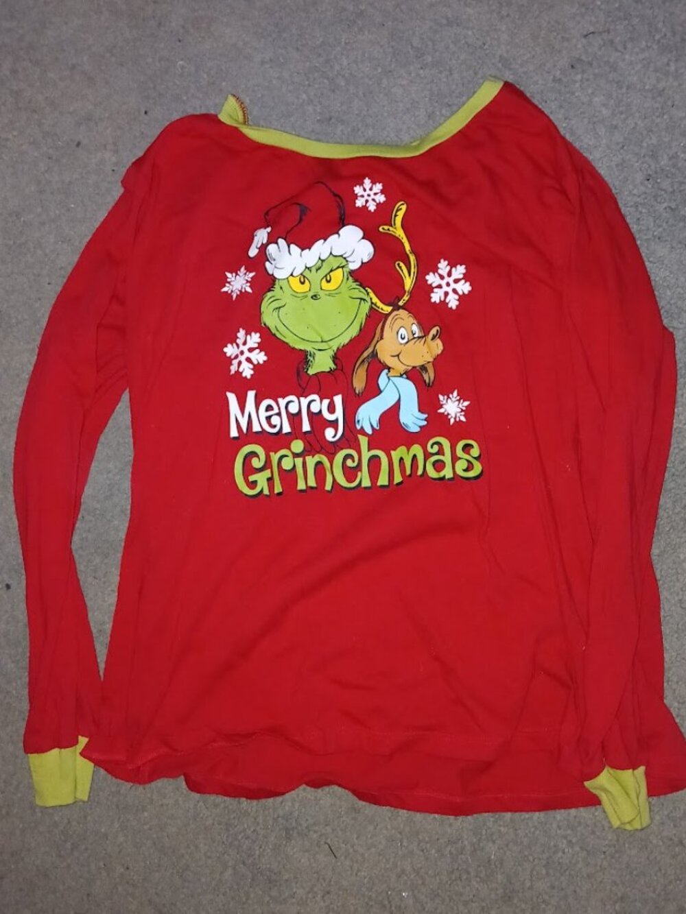 Grinch PJ shirt